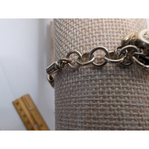 Brighton Silver Tone Beaded Bracelet 7.5 Inch Adjustable Chain - Picture 5 of 8